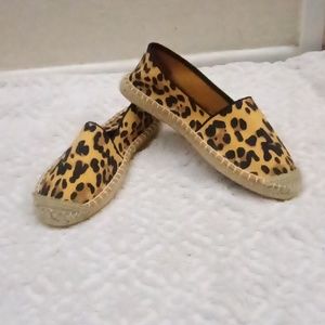 Leopard print espadrilles